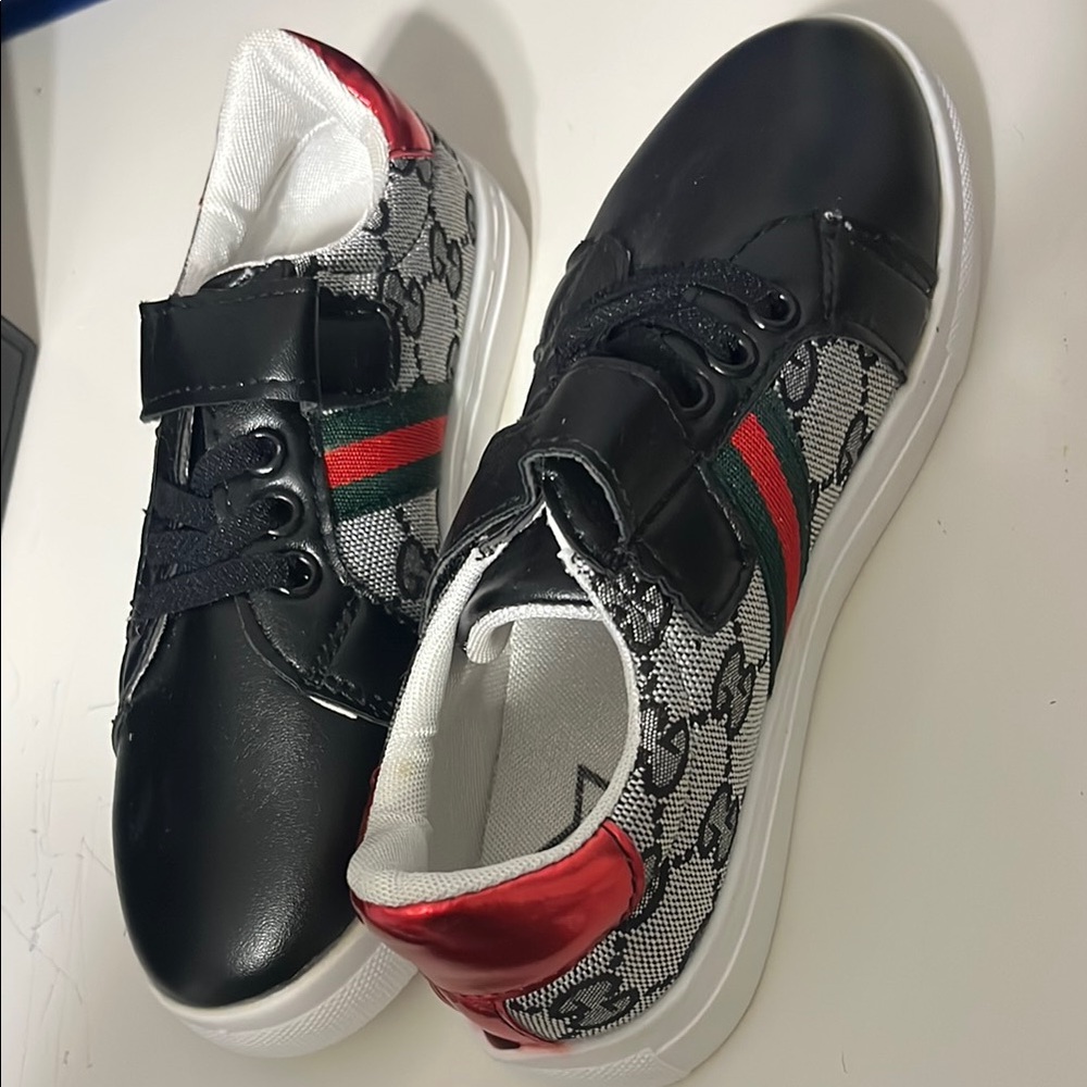 Stylish Black and Red Kids Shoes